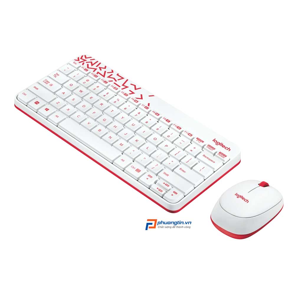 Bộ chuột và bàn phím không dây logitech MK240 White