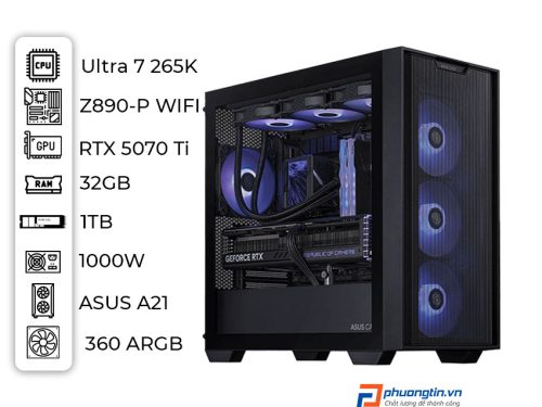 PC ASUS Ultra 7 265K | RTX 5070 Ti PTAI-004