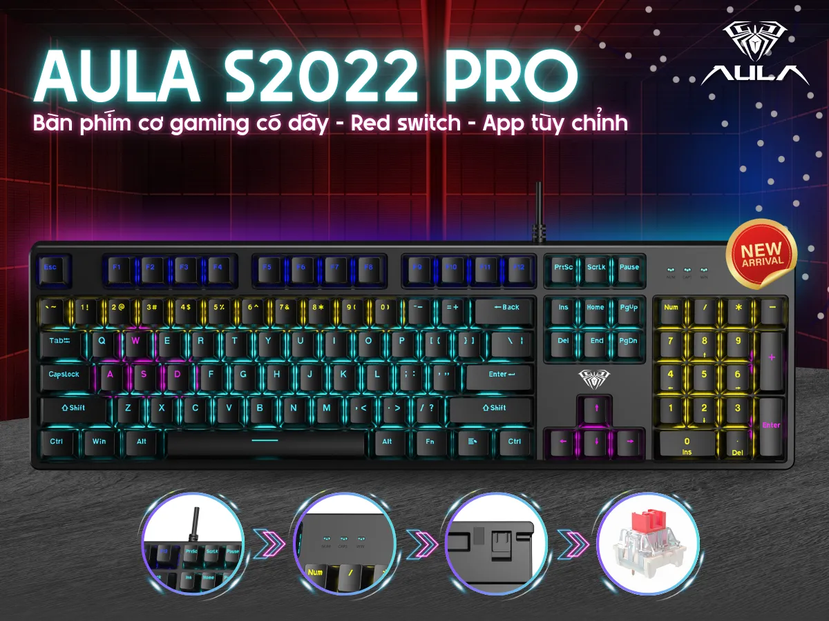 Bàn phím cơ AULA S2022 PRO