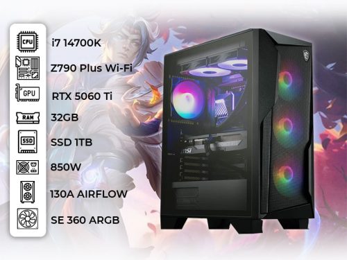 PC Game MSI i7 14700K | RTX 5060Ti PTG-00115