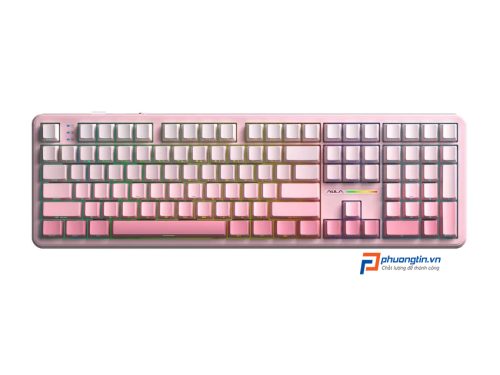 Bàn phím cơ gaming 3 Mode AULA F108 (2063) Hồng Gradient Dream Sakura Switch