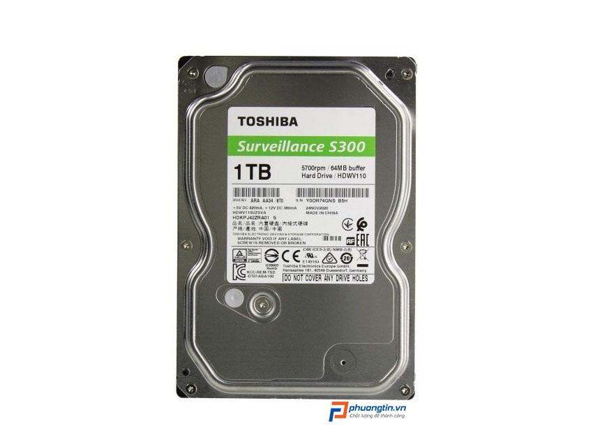 Ổ cứng HDD Toshiba 1TB Surveilance S300