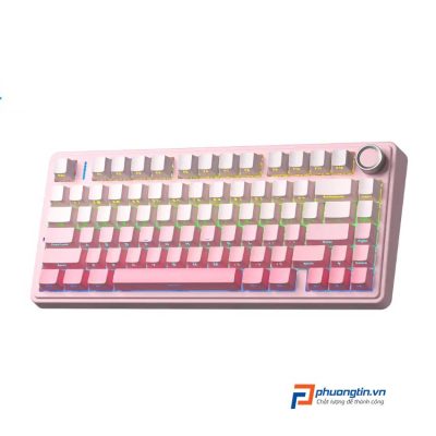 Bàn phím cơ Gaming AULA F75 Pink Gradient chính hãng